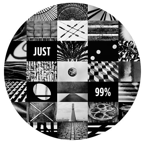 JUST 99%, 2011
Archival digital pigment print
Signed on recto in pencil
Image:  44.5 x 43.25 inches; Framed: 46.5 x 45.25 inches