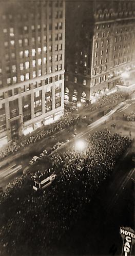 Election Night, Franklin D. Roosevelt, Times Square
1932
vintage gelatin silver print