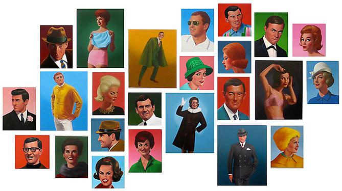 Betty & Bob, 2008
Oil on canvas
Dimensions variable
24 canvases