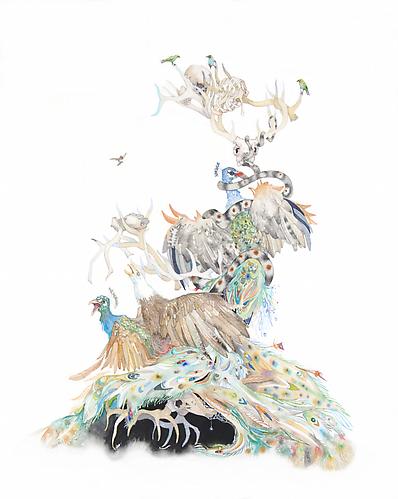 Laura Ball, Growth 8 (2013)
Watercolor On Paper
20h x 16w in (50.8h x 40.64w cm)