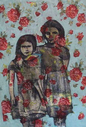 Sisters   2010
Mixed media on canvas
44 x 39 in / 140 x 100 cm