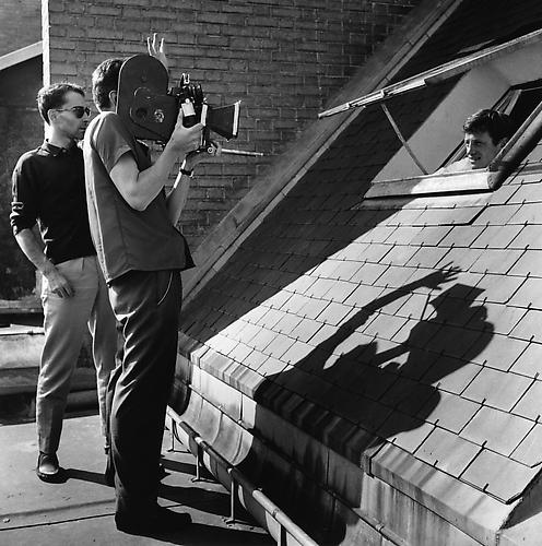 Godard directs Belmondo through the window of a house in the 16th arrondissement of Paris (A Bout De Souffle)
1959
gelatin silver print