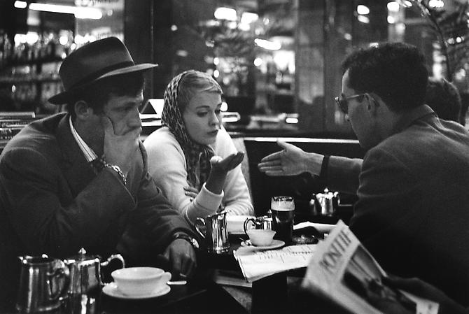 Heated debate between Godard and Jean Seberg about the scene, in the cafe on the Champs Elysees (A Bout De Souffle)
1959
gelatin silver print