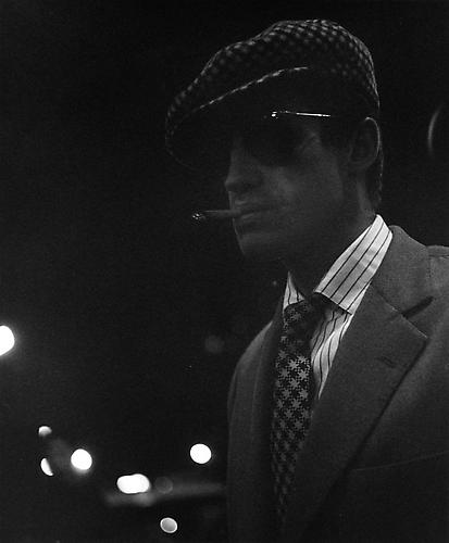 Belmondo during a night shoot on Boulevard St. Germain (A Bout De Souffle)
1959 
gelatin silver print
