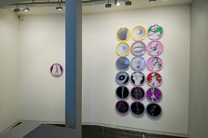 Candyland 2006
Installtion view, Adam Art Gallery, Wellington
C print, 28 x 28 inch diameter each, custom made frame 

Candyland mini 2007
C print, 18 x 18 inch diameter each, custom made frame