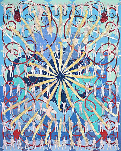 Untitled VI from Nexus Series 2009 
Oil on canvas 
64 x 51 in / 83 x 129.5 cm