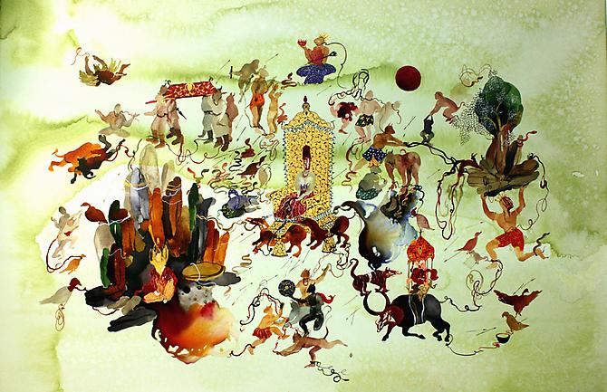 Al-Khidr, 2010
Mixed media on aqua board
60 x 40 in / 152 x 102 cm