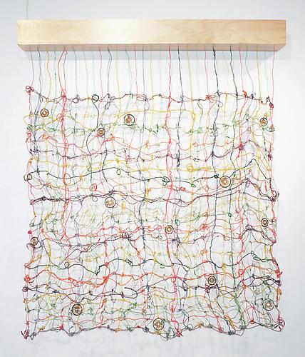  Alma's Blanket (Israel Museum) , 2011-2012, wire, audio speakers, electronics, wood, original soundtrack, 70 x 60 x 7 inches