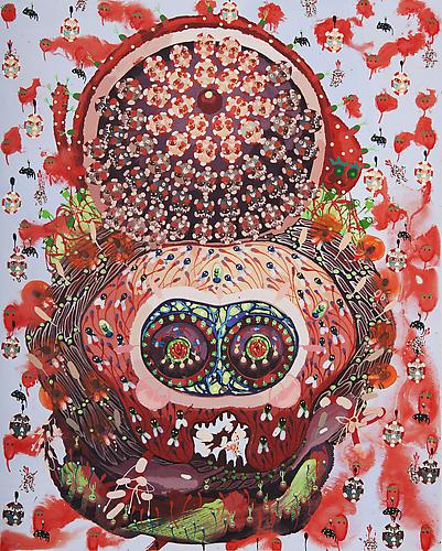  Ashes , 2012
Acrylic on panel & cut out paper
10 x 8 inches