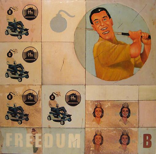 Untitled (Freedom)
Enamel and ink print on panel
23.75 x 24 inches