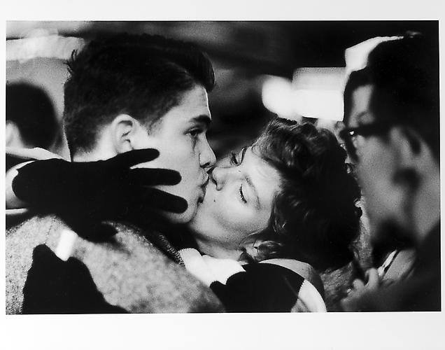 Couple kissing, man looking away, New Year's Eve
mid 1950s
Gelatin Silver Print