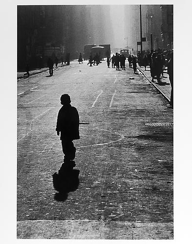 Boy's silhouette and shadow 
mid 1950s
Gelatin Silver Print