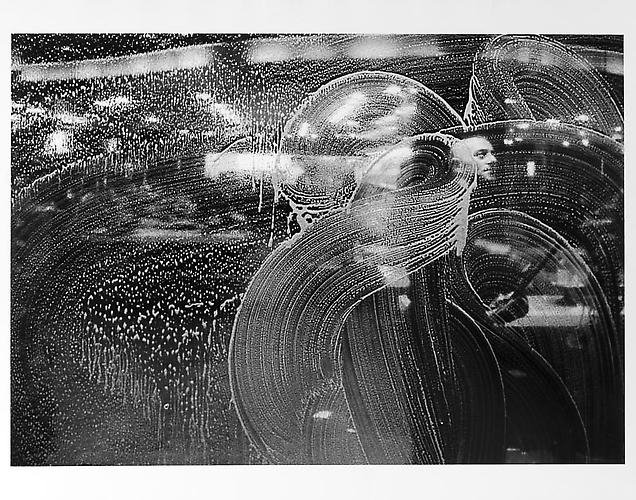 Window washer's face, abstract patterns 
mid 1950s
Gelatin Silver Print