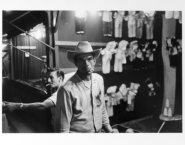 Man in cowboy hat at street fair 
mid 1950s
Gelatin Silver Print