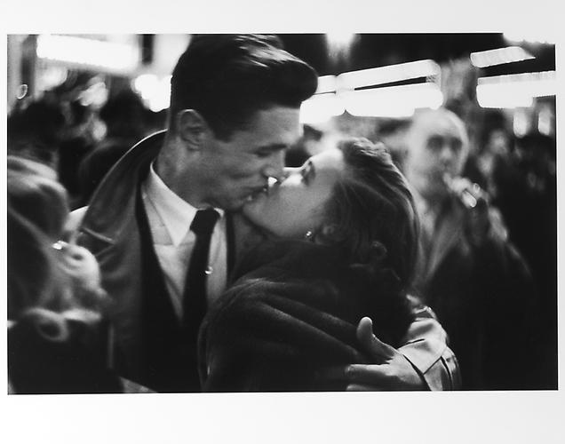 Couple kissing, man with horn, New Year's Eve
mid 1950s
Gelatin Silver Print