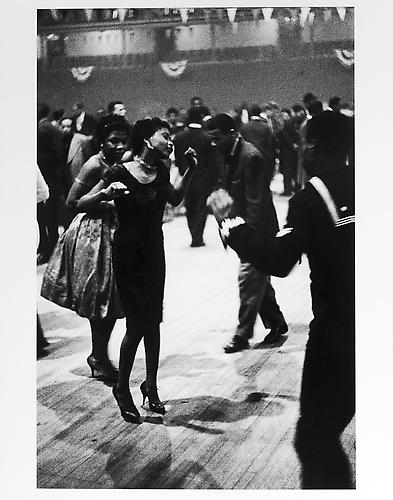 Harlem dance, sailor and woman in dark dress
mid 1950s
Gelatin Silver Print