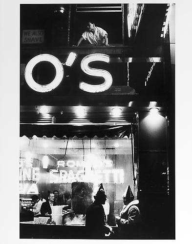 Two men in party hats, man in window, New Year's Eve
mid 1950s
Gelatin Silver Print