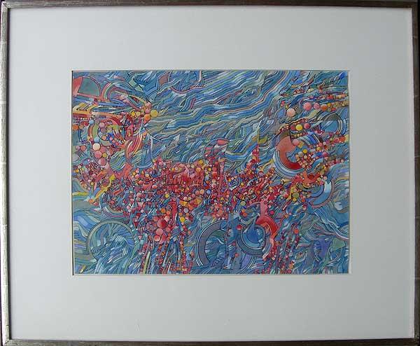 Varujan Boghosian, 1965
 Babylon I , watercolor
10" x 14.25"