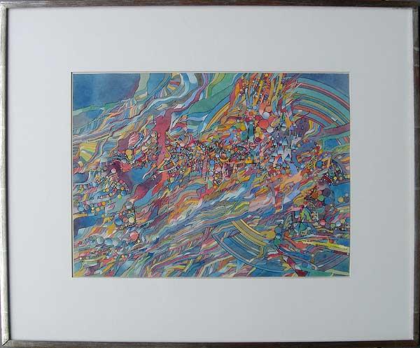 Varujan Boghosian, 1965
 Babylon II , watercolor
10" x 14.25"