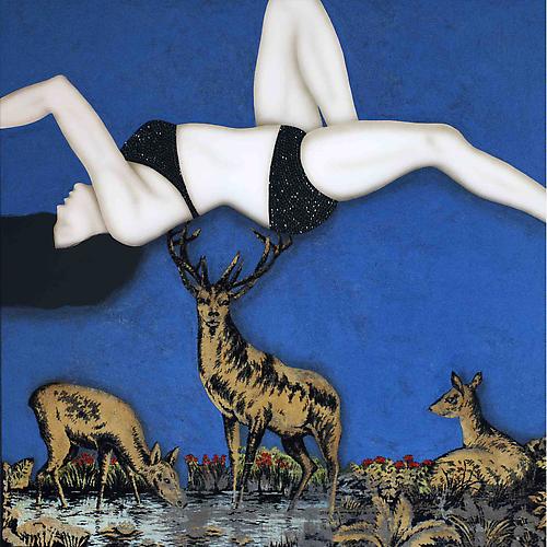 Kezban Arca Batibeki
Night with Deer, 2011
Mixed media, embroidery and old carpet collage
59 x 59 in / 150 x 150 cm