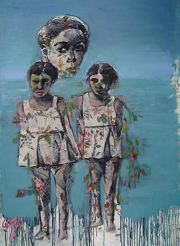Beach    2010
Mixed media on fabric
180 x 130cm