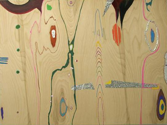  Neuron’s Echo , 2012
Mixed media on wood panel
30 x 40 inches