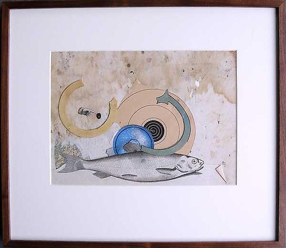 Varujan Boghosian, 2007
 Bluefish , collage
19.25" x 16.75"