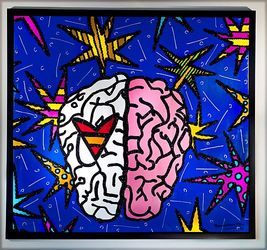 A Beautiful Mind, 2010
Acrylic and glitter on canvas
77 x 66 inches
Not for sale