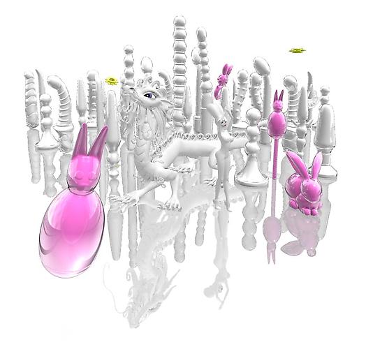Bunny Wired, white
C print, 72 x 72 inch