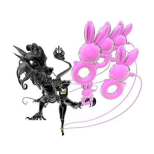 Bunnies and Baloons, pink, Crystal Candy High Gloss Dolls 2010
C print, 50 x 50 inch