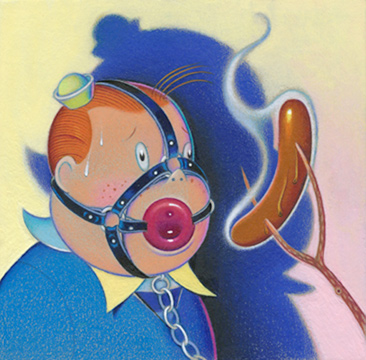 Dave Calver
Tubby Torture
Colored pencil and acrylic on board
5 x 5 inches