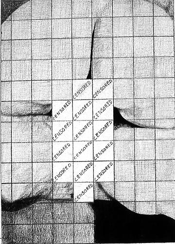 Censored Grid #1, 1974
Pencil on paper
14 x 11 inches