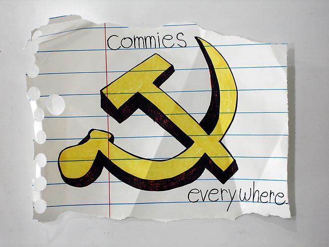 Commies Everywhere
marker, prismacolor on paper
20 x 25 inches
2012
