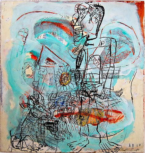 Brewster
Vato Con Perro
26" x 22"
mixta / papel / madera
2010