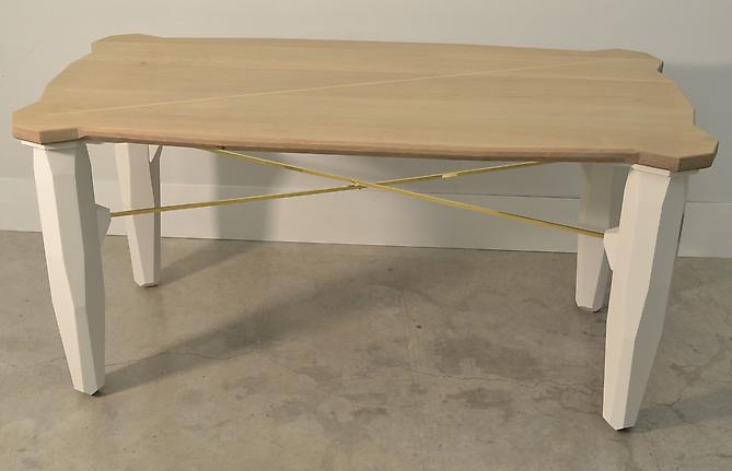 Transition Desk, 2012
Oak, brass and paint
30 x 60 x 30 inches