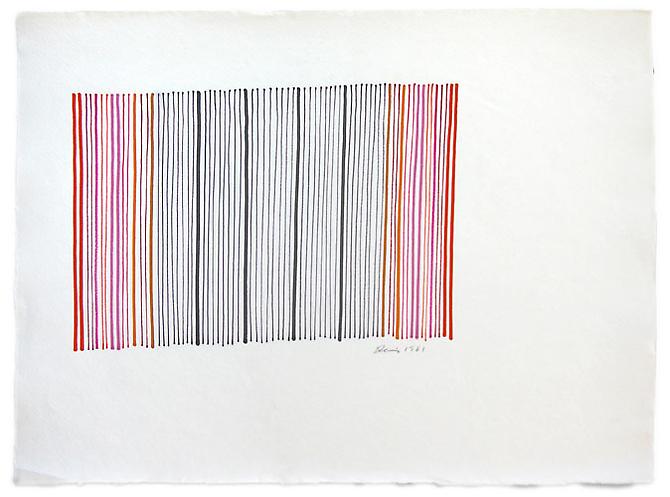 Gene Davis
Untitled Drawing, 1981
Marker on paper
12.25 x 17.5 inches
