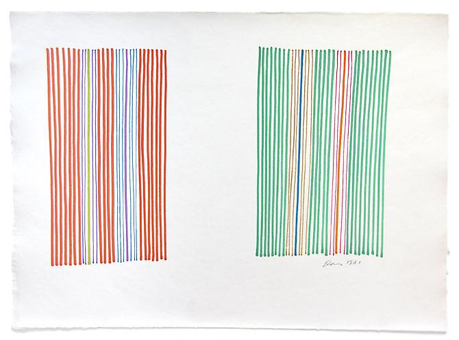 Gene Davis
Untitled Drawing, 1981
Marker on paper
12.25 x 17.5 inches