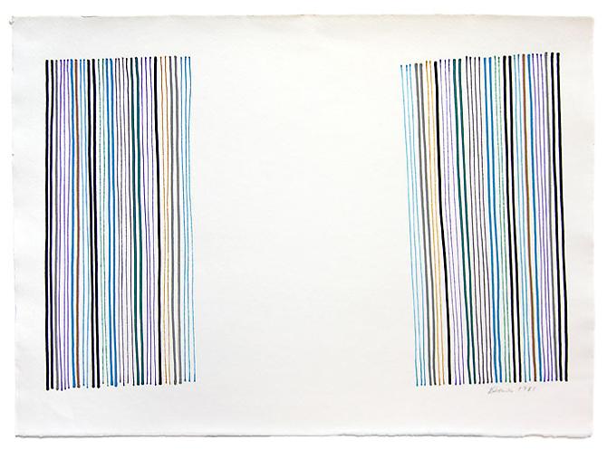 Gene Davis
Untitled Drawing, 1981
Marker on paper
12.25 x 17.5 inches