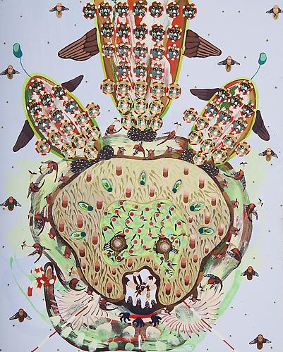  Dirts , 2012
Acrylic on panel & cut out paper
10 x 8 inches