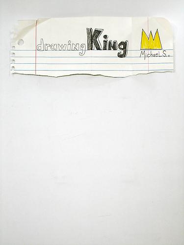 Drawing King
graphite, marker, prismacolor on paper
18.5" x 51" inches
2012