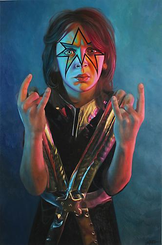 Ron English
Kursed Kid Mars, 2009
Oil on canvas 
36 x 24 inches