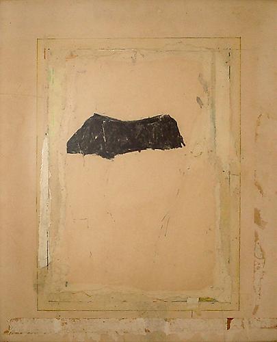 Ed Moses
Girl in the Black Pants, 1960
Oil and graphite on cardboard; Signed and dated on recto
Exhibited at DILEXI Gallery; San Francisco, 1961; Image: 26.5 x 18 inches