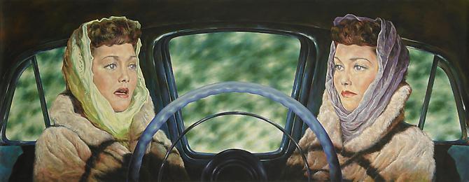 1954 Lincoln Capri (All That Heaven Allows), 2011  
Oil on linen 
18 x 46 inches