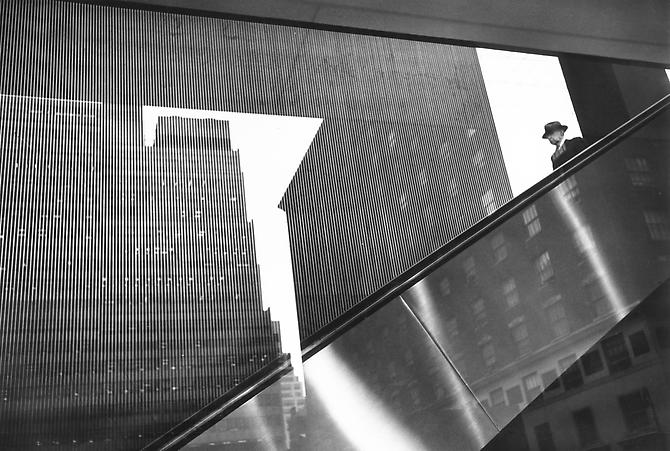 Man on Escalator, Park Avenue
1961
gelatin silver print