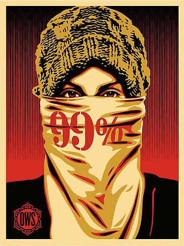 Shepard Fairey
Occupy Protestor 99%, 2012
Silkscreen print (serigraph); Edition of 250
18x24 inches