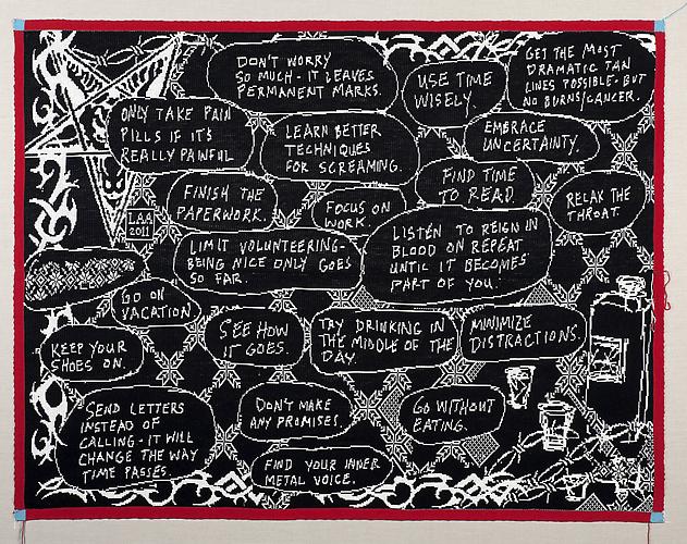 Find Your Inner Truth, 2011
Merino wool stitched onto linen canvas
63 x 80 inches