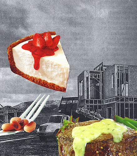 Food and Lodging, 2011
Collage on paper
9 x 12 inches
