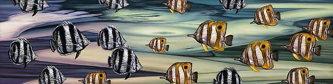 Robert Sean Coons
Get Schooled, 2008
Oil on canvas
12 x 48 inches