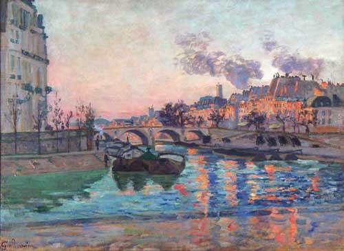 Guillaumin, Armand 1841-1927
Paris, le Pont Marie et le Quai de l'Hotel de Ville, c. 1882 
Oil on canvas
23 1/2 x 32 7/8 inches