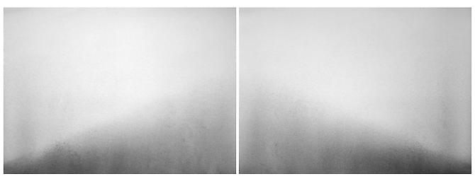 Halved Mound, 2010
Graphite on Rives BFK, diptych
28 x 51 inches overall
$2,000